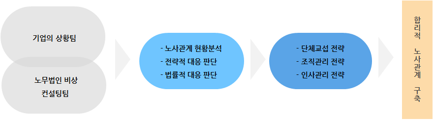 노사관게컨설팅 서비스 개요 도식